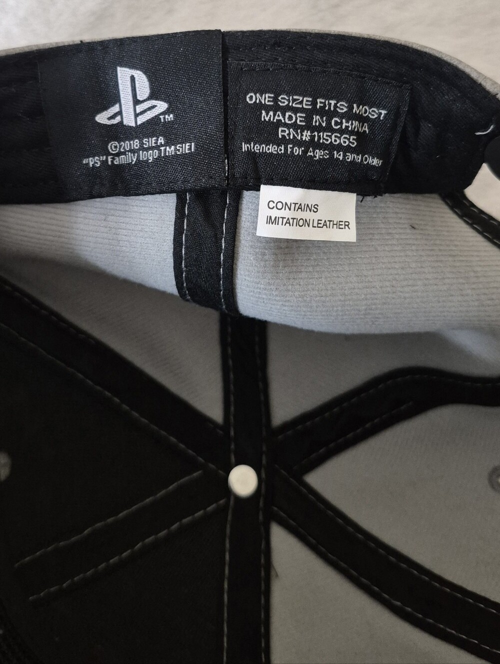 PlayStation Suede Gray Logo Cap - Picture 3 of 3
